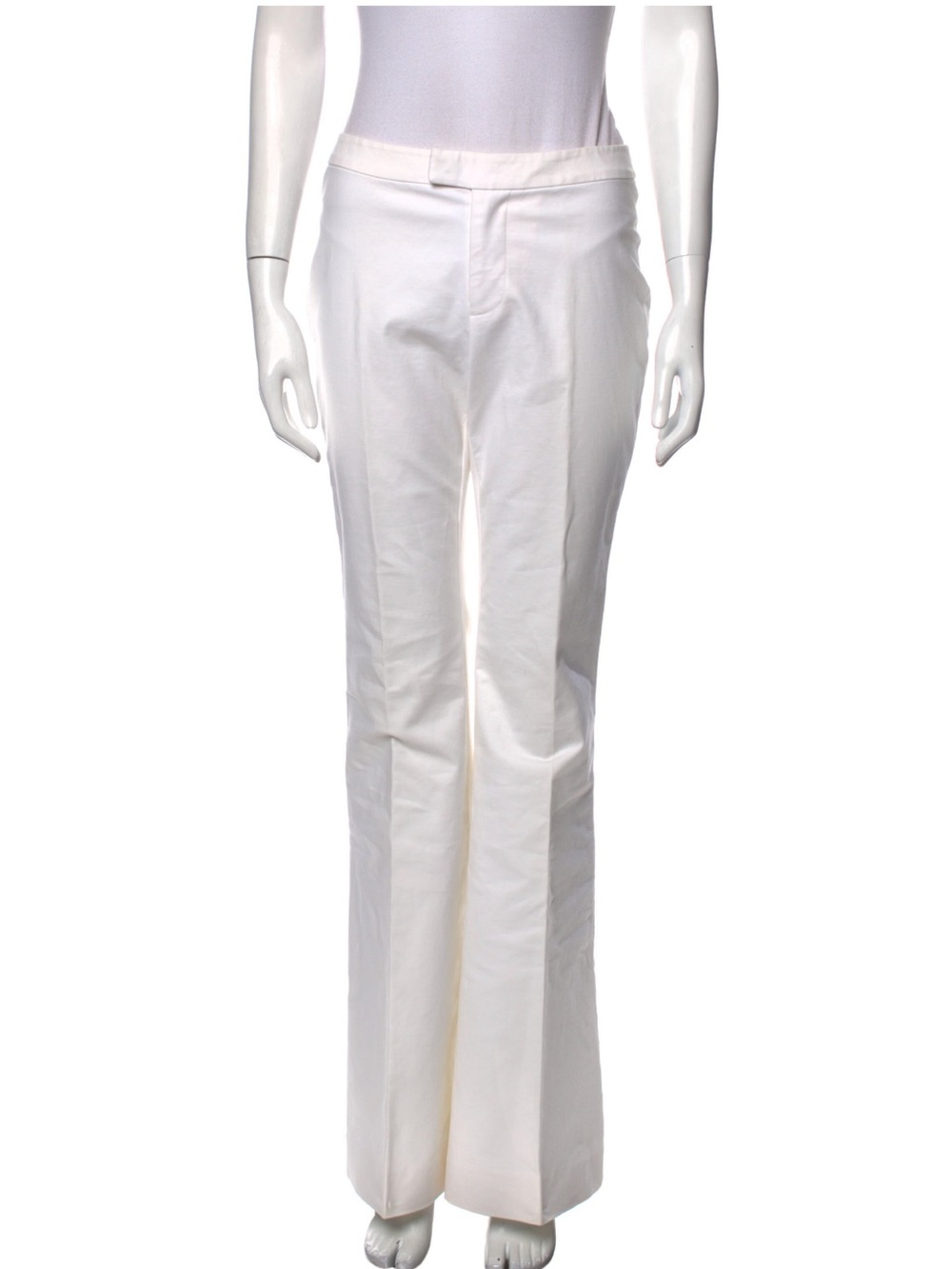 Derek Lam 10 Crosby White Mid-rise Flare Leg Pants, size 2